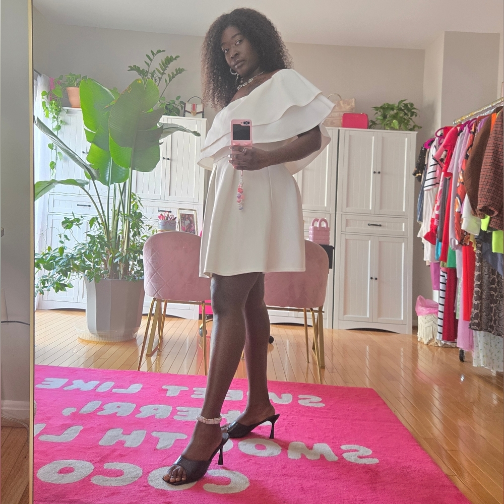 ASOS - Strapless White Ruffle Dress - Picture 9 of 9
